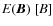 $E(\vec{B})~[B]$