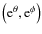 $\left({\rm e}^{\theta},{\rm e}^{\phi}\right)$