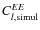 $C^{EE}_{l,{\rm simul}}$