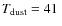 $T_{\rm dust} = 41~$