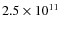 $2.5\times10^{11}$