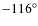 $-116^\circ$