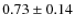 $0.73 \pm 0.14$