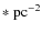 $\rm *~pc^{-2}$