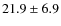 $21.9\pm6.9$
