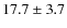 $17.7\pm3.7$