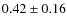 $0.42\pm0.16$