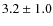 $3.2\pm1.0$