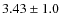 $3.43\pm1.0$