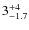$\rm 3^{+4}_{-1.7}$