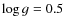 $\log g=0.5$