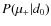 $P(\mu_+\vert d_0)$