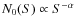 $N_0(S) \propto S^{-\alpha}$
