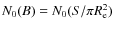 $N_0(B) = N_0(S/\pi R_{\rm e}^2)$