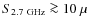 $S_{2.7~{\rm GHz}} \ga 10~\mu$