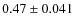 $0.47\pm0.041$