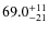 $\rm 69.0^{+11}_{-21}$