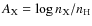 $A_{\rm X}=\log n_{\rm X}/n_{\rm H}$