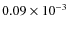 $0.09\times10^{-3}$