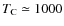 $T_{\rm C}\simeq1000$