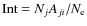${\rm Int}=N_{j} A_{ji}/N_{\rm e}$