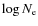 $\log N_{\rm e}$