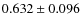 $0.632\pm0.096$