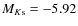 $M_{K{\rm s}} = -5.92$