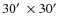 $30\hbox{$^\prime$ }\times30\hbox{$^\prime$ }$
