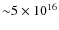 ${\sim}5 \times 10^{16}$