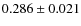 $0.286\pm0.021$