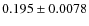 $0.195\pm0.0078$