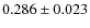 $0.286\pm0.023$