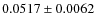 $0.0517\pm0.0062$