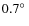 $0.7\hbox{$^\circ$ }$