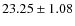$23.25 \pm 1.08$