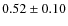 $0.52 \pm 0.10$