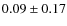 $0.09 \pm 0.17$