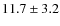 $11.7 \pm 3.2$