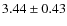$3.44 \pm 0.43$