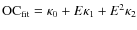 ${\rm OC}_{\rm fit}=\kappa_0 + E \kappa_1 + E^2 \kappa_2$