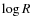 $\log R$