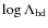 $\log \Lambda_{\rm hd}$