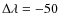 $\Delta\lambda=-50$