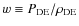 $w\equiv P_{\rm DE}/\rho_{\rm DE}$