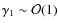 $\gamma_{1}\sim {\cal O}(1)$