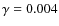 $\gamma =0.004$
