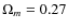 $\Omega _{m}=0.27$