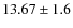 $13.67\pm1.6$