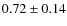 $0.72\pm0.14$
